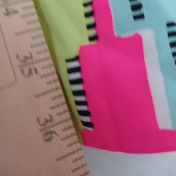 Cece Neon Geometric Pattern Sleeveless Woven Boho Dress Size 14 - Picture 7 of 10